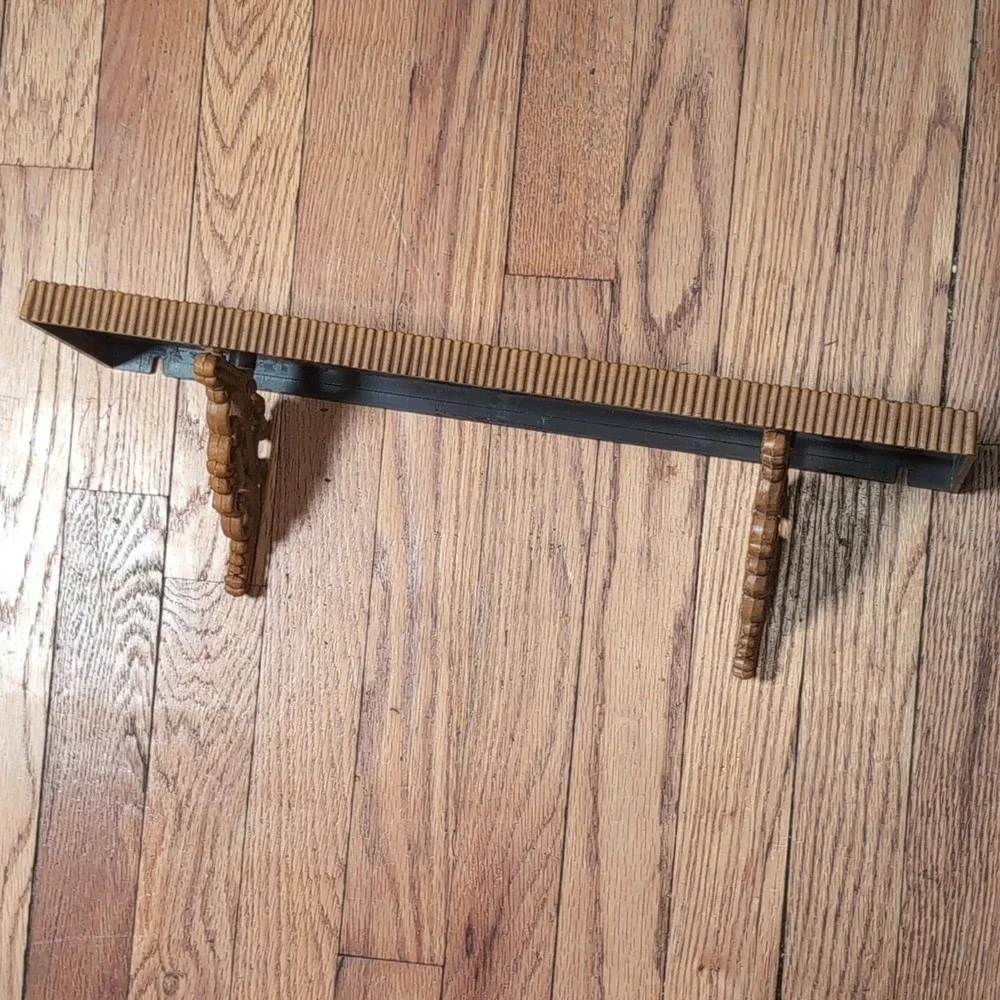Homco Vintage Decorative Wall Shelf 3528 Faux Wicker Mid-Century Modern 1979